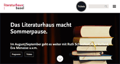 Desktop Screenshot of literaturhaus-basel.ch
