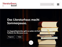 Tablet Screenshot of literaturhaus-basel.ch